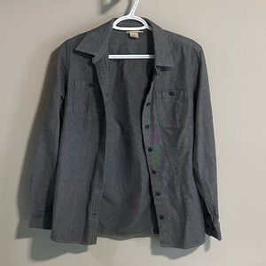 Duluth Trading Company Women’s Long Sleeve Gray Flannel - XS